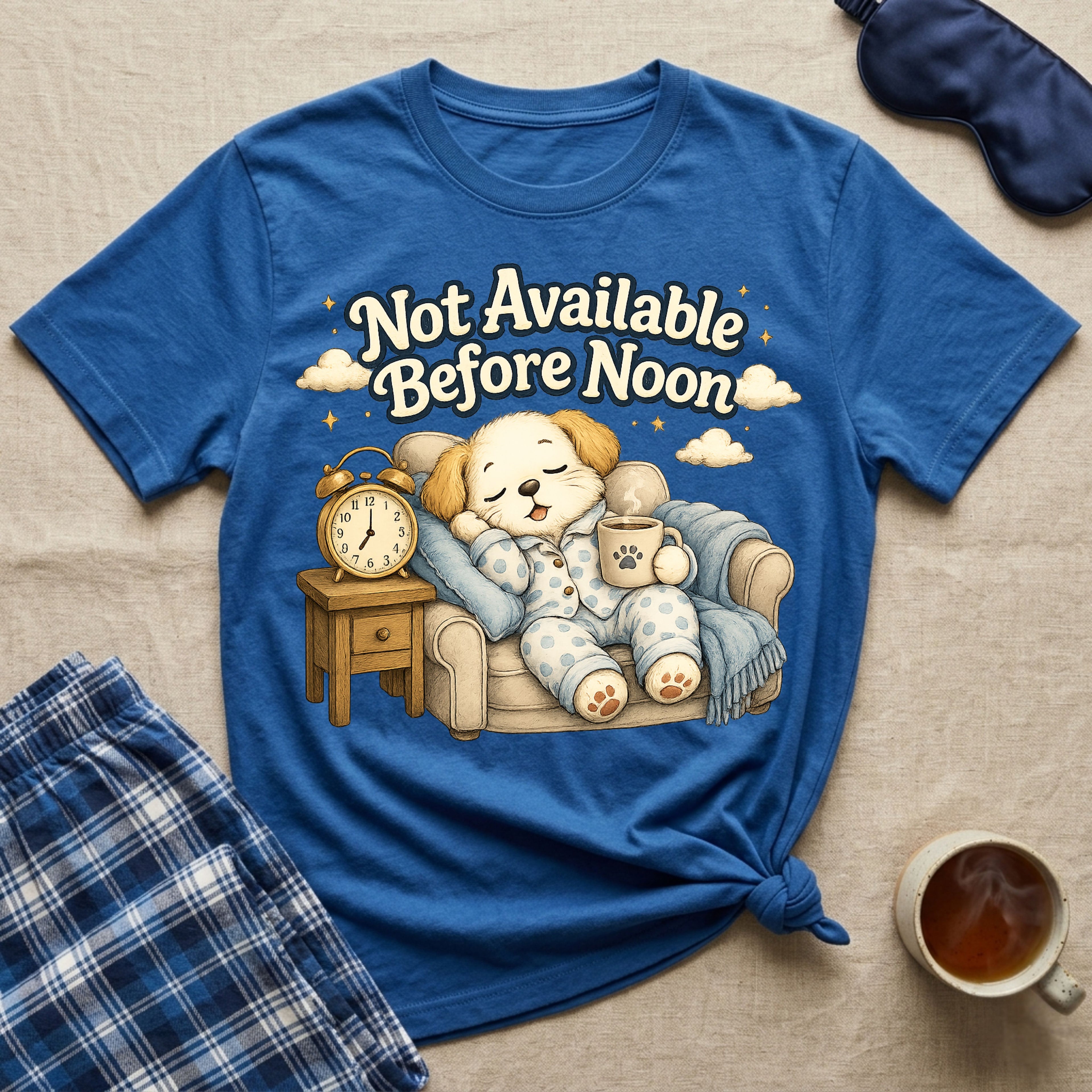 Not Available Before Noon Puppy T-Shirt