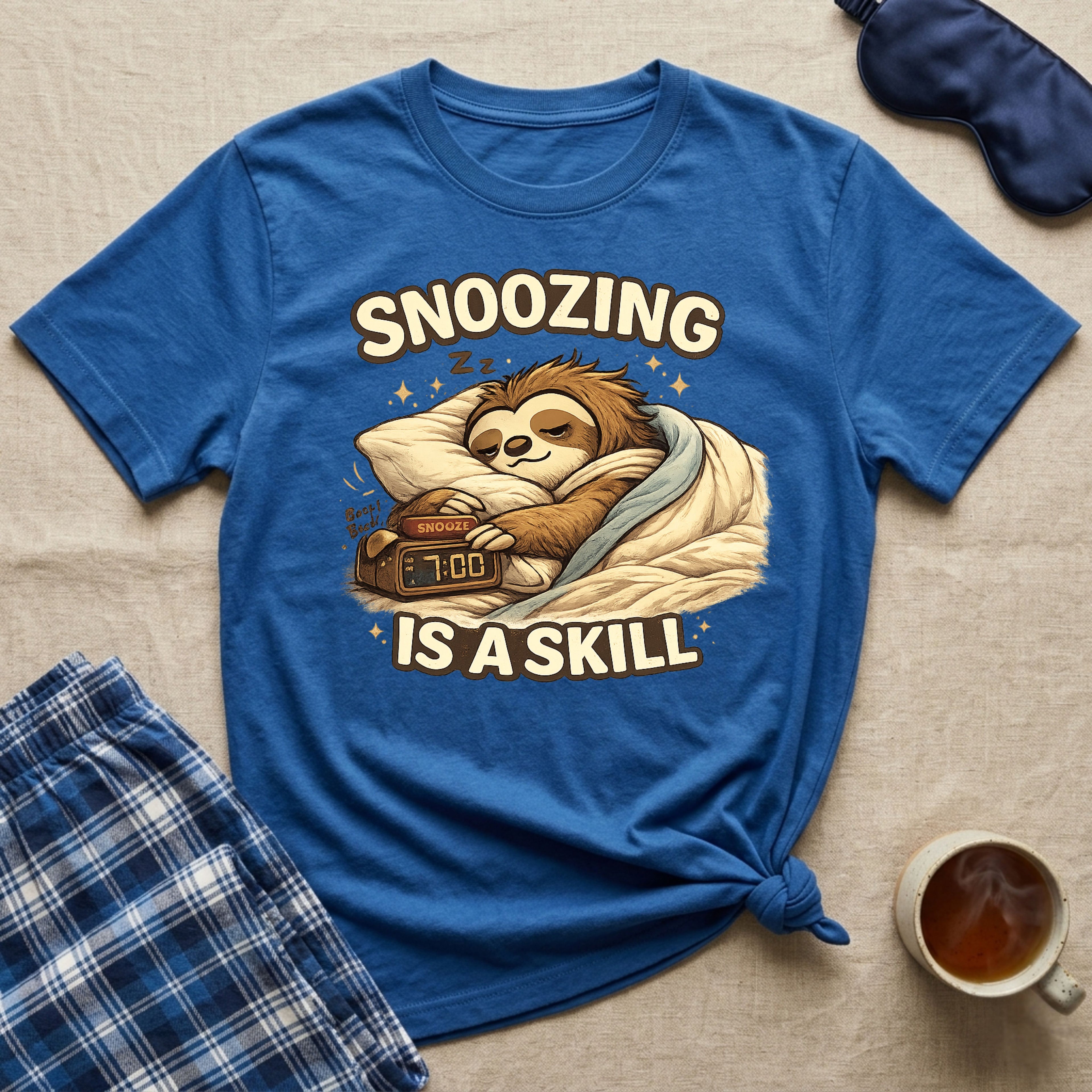 Snoozing Is A Skill Sloth T-Shirt