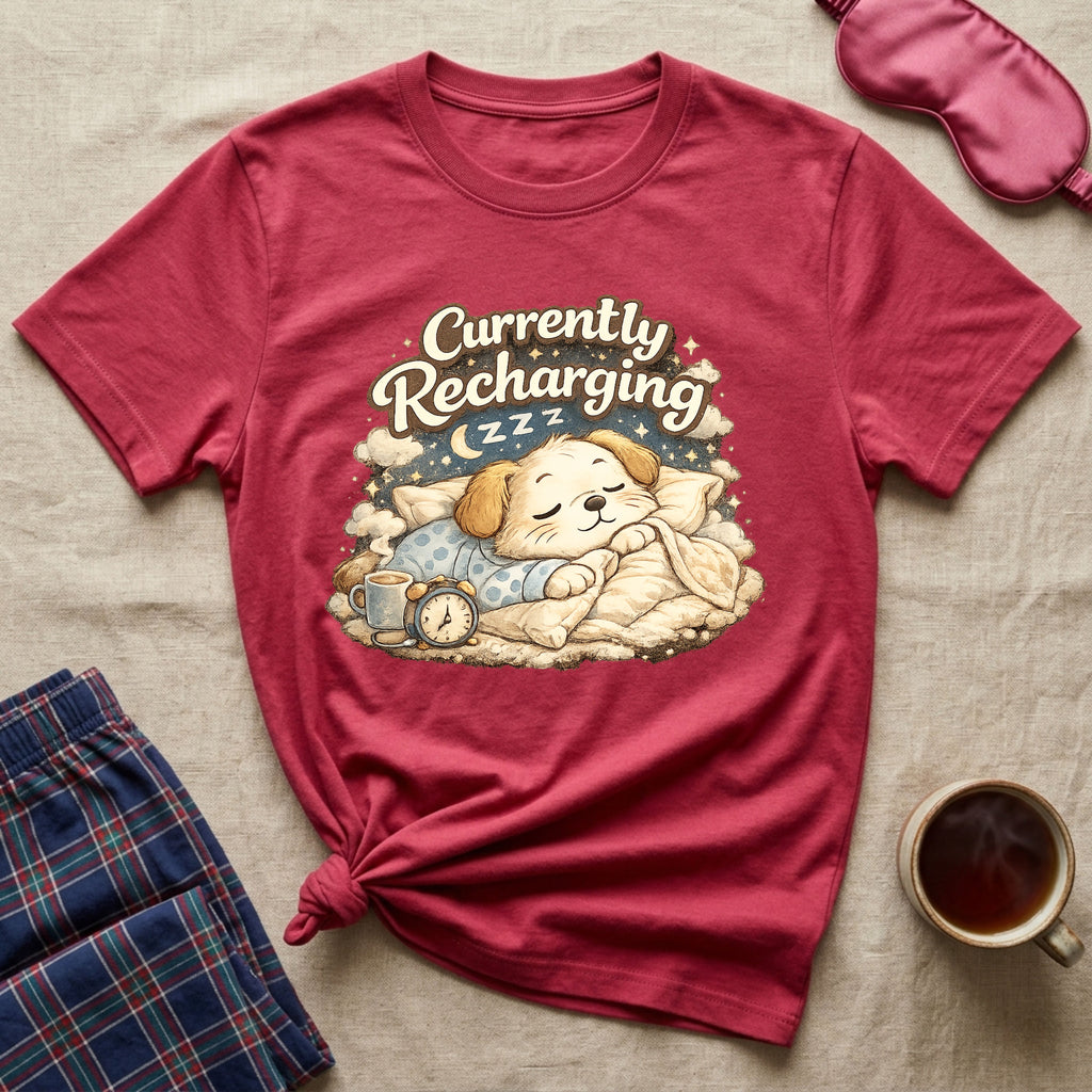 Currently Recharging Puppy T-Shirt