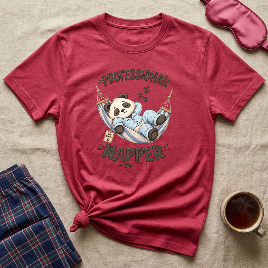 Professional Napper Sleepy Panda T-Shirt
