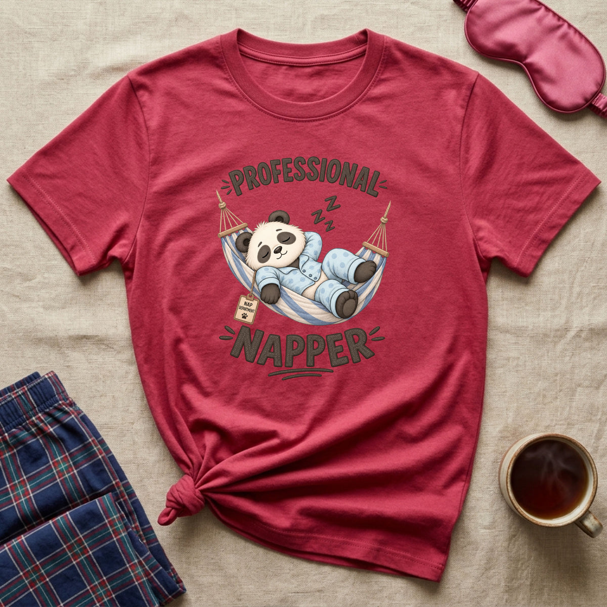 Professional Napper Sleepy Panda T-Shirt