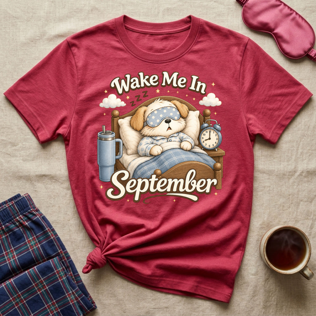 Wake Me In September Puppy T-Shirt