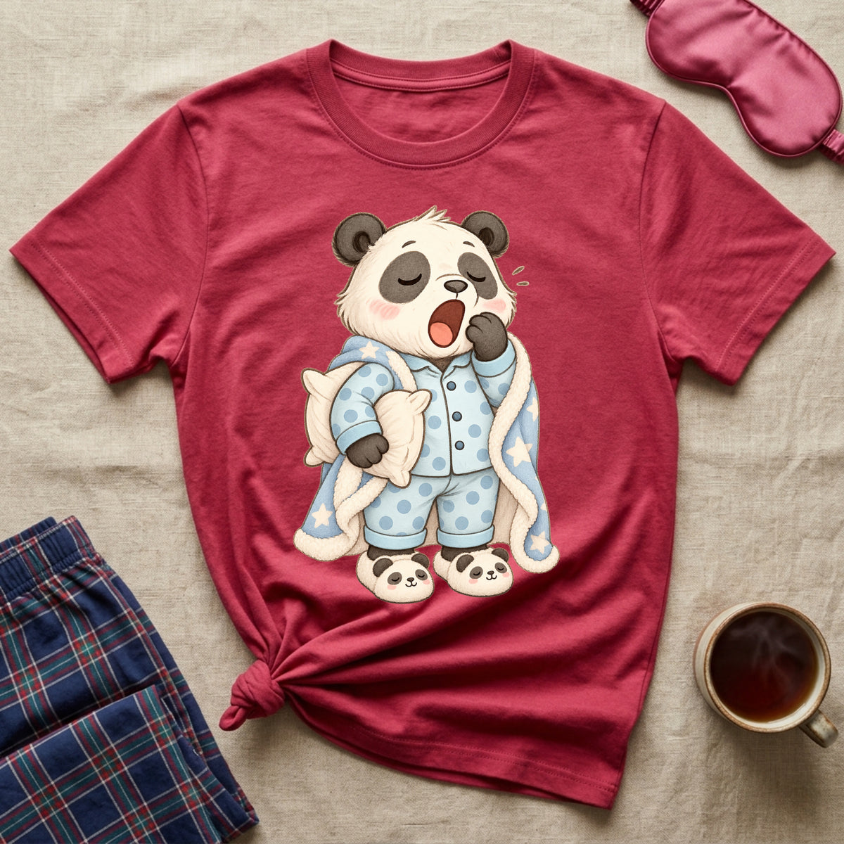 Sleepy Blanket Panda T-Shirt
