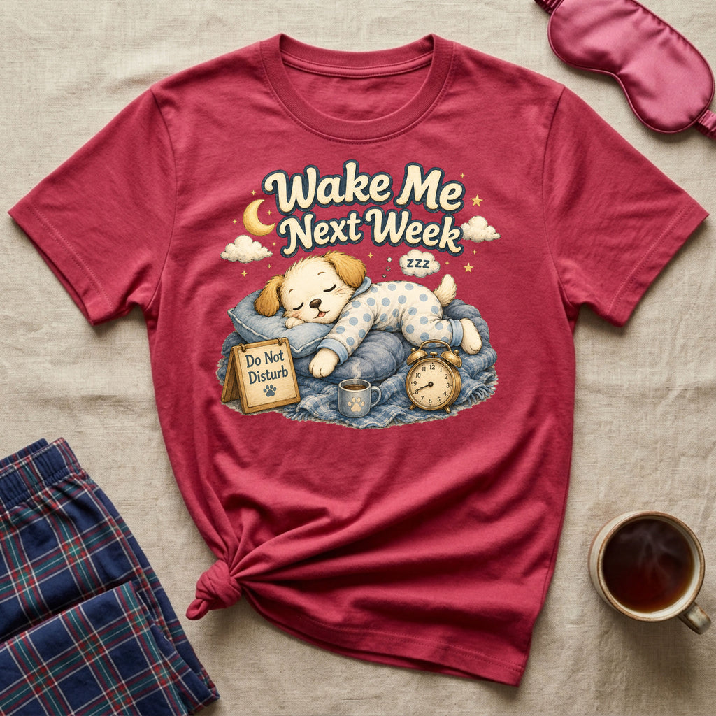 Wake Me Next Week Puppy T-Shirt