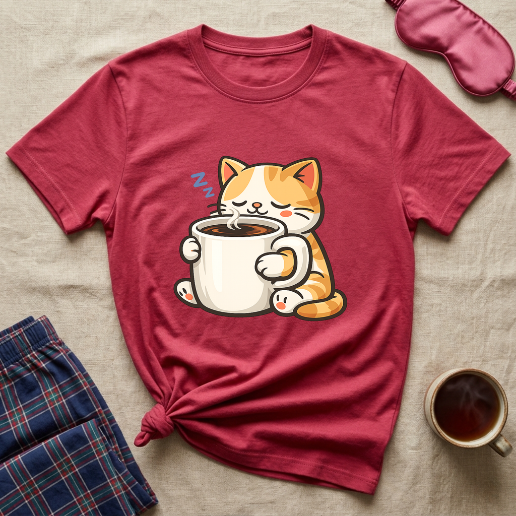 Coffee Mug Cat T-Shirt
