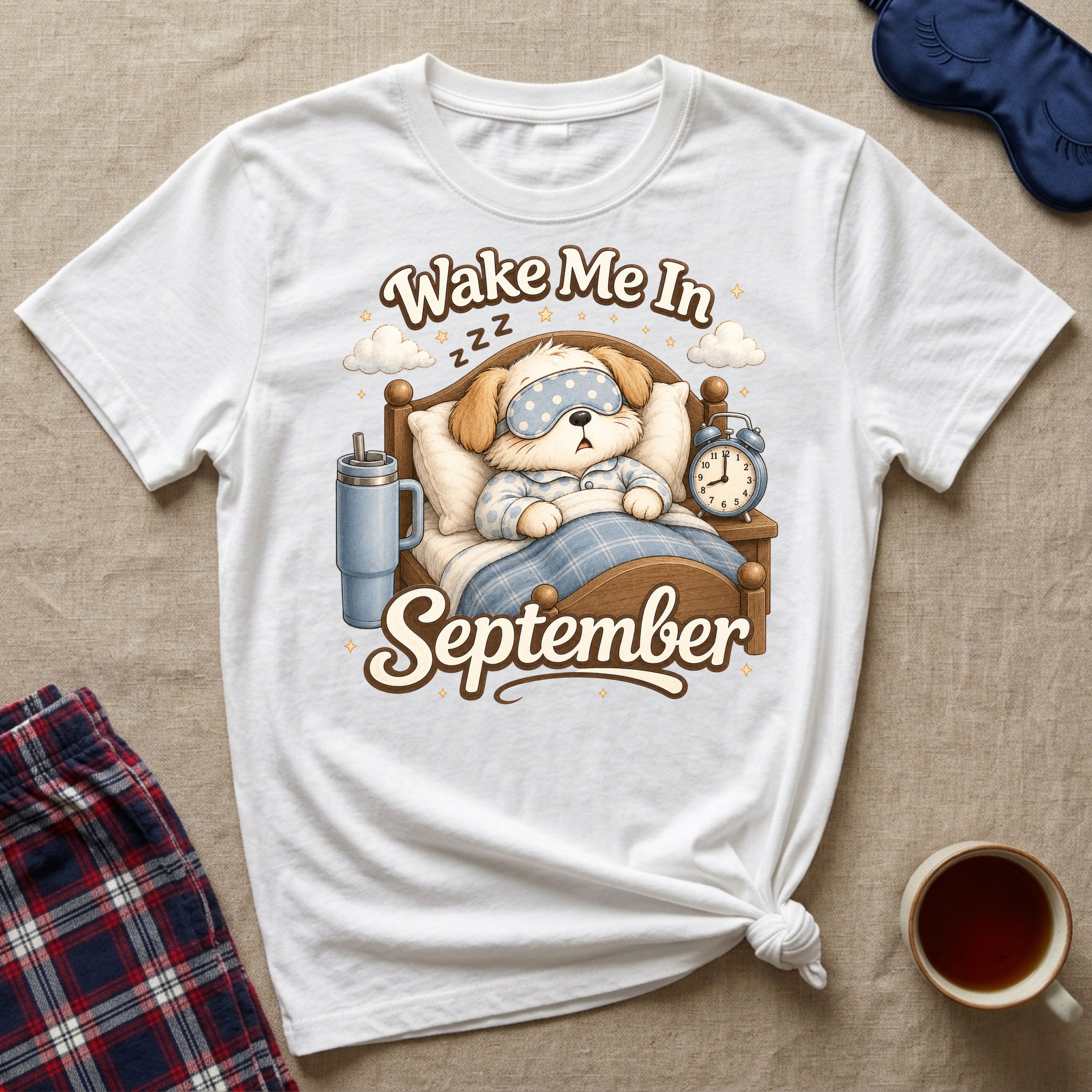 Wake Me In September Puppy T-Shirt