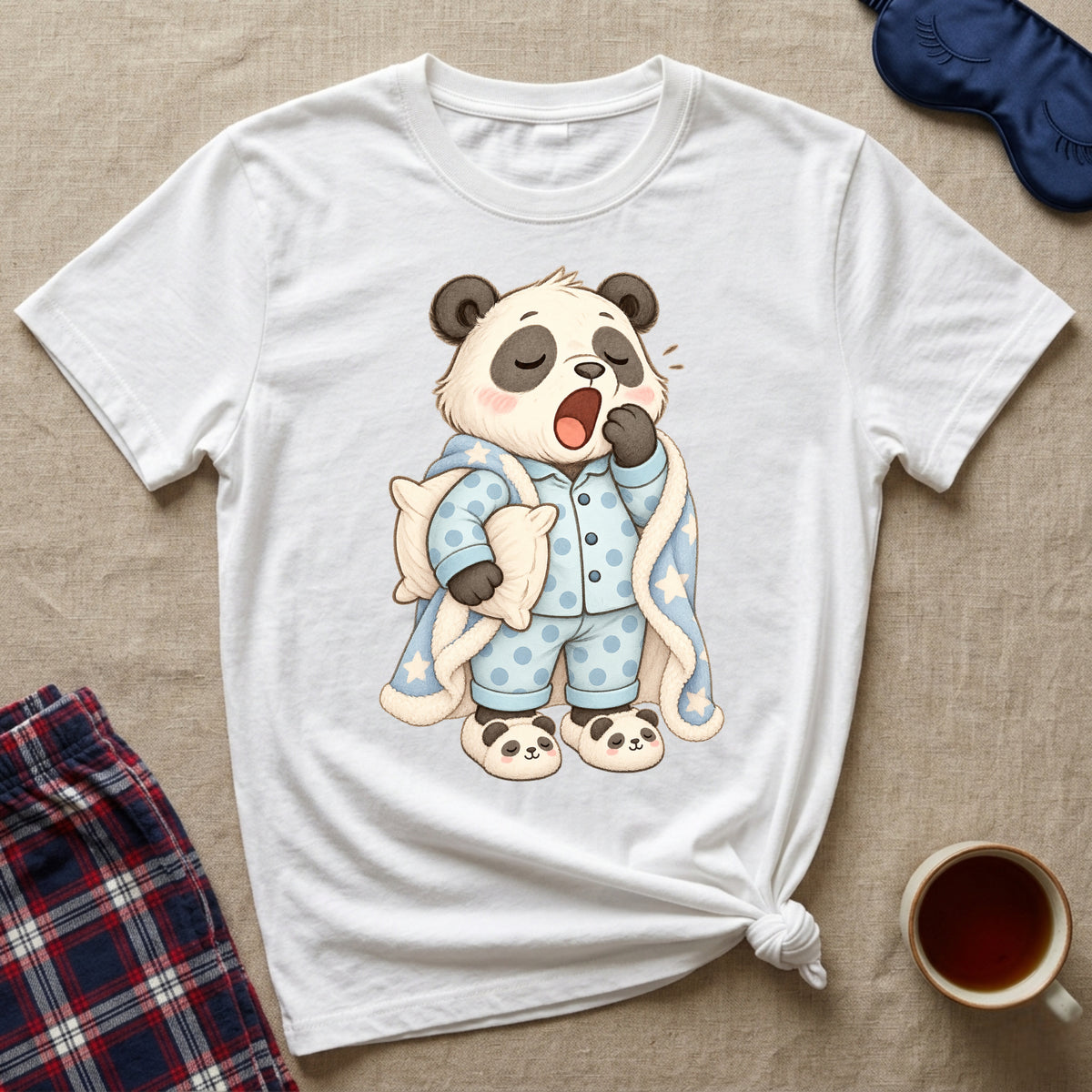Sleepy Blanket Panda T-Shirt