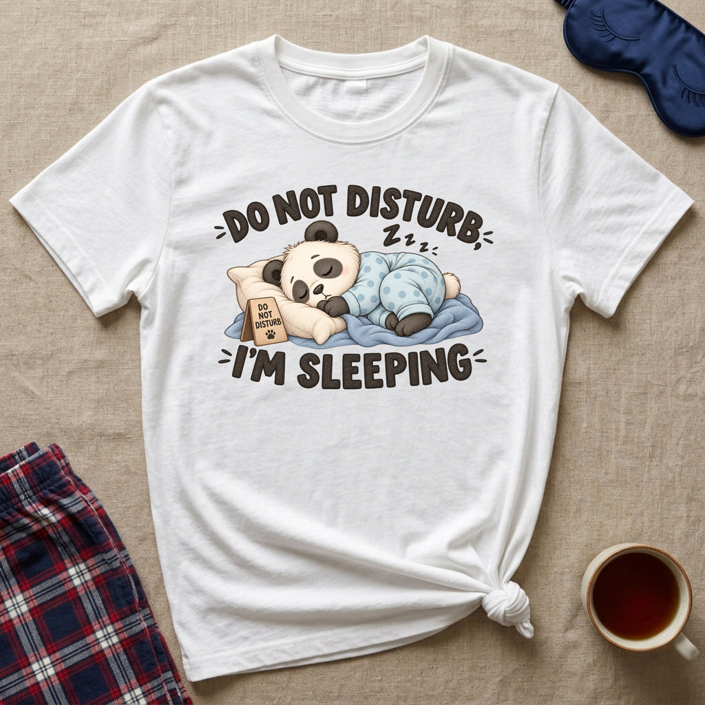 Do Not Disturb Im Sleeping Sleepy Panda T-Shirt