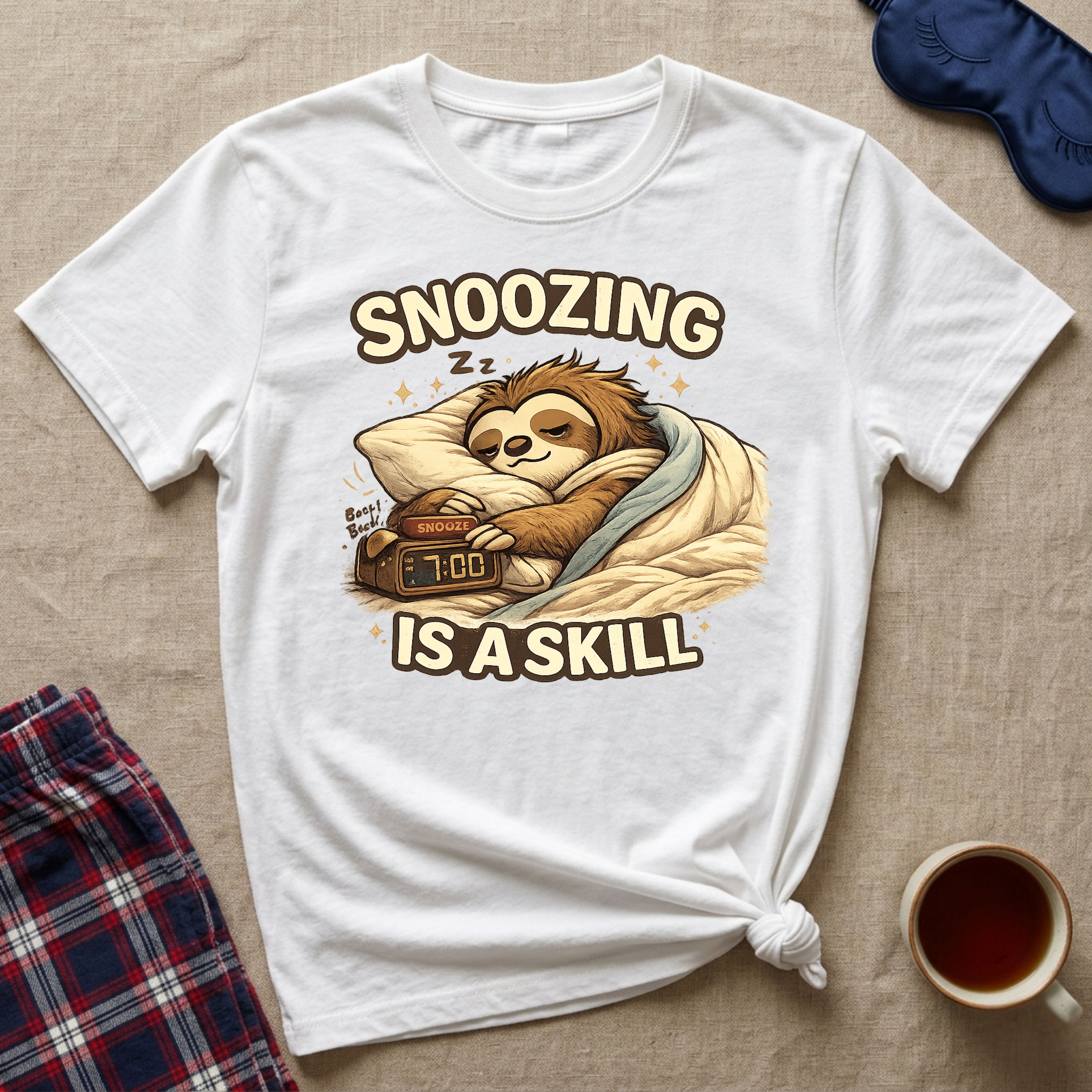 Snoozing Is A Skill Sloth T-Shirt