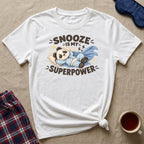 Snooze Is My Superpower Sleepy Panda T-Shirt